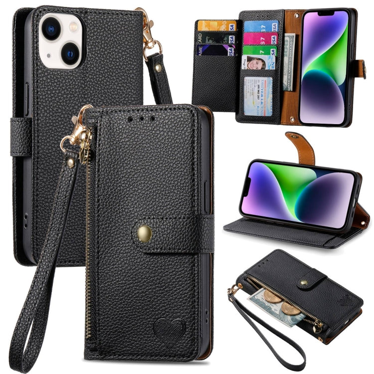 Love Zipper Lanyard Leather Phone Case, For iPhone 14, For iPhone 14 Pro, For iPhone 14 Pro Max, For iPhone 13 Pro Max, For iPhone 13 Pro