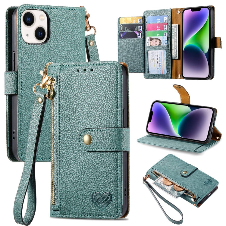 Love Zipper Lanyard Leather Phone Case, For iPhone 14, For iPhone 14 Pro, For iPhone 14 Pro Max, For iPhone 13 Pro Max, For iPhone 13 Pro