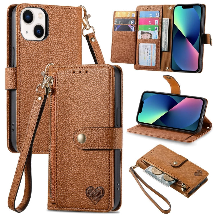 Love Zipper Lanyard Leather Phone Case, For iPhone 13, For iPhone 13 mini, For iPhone 12 mini, For iPhone 12 Pro Max, For iPhone 11 Pro Max