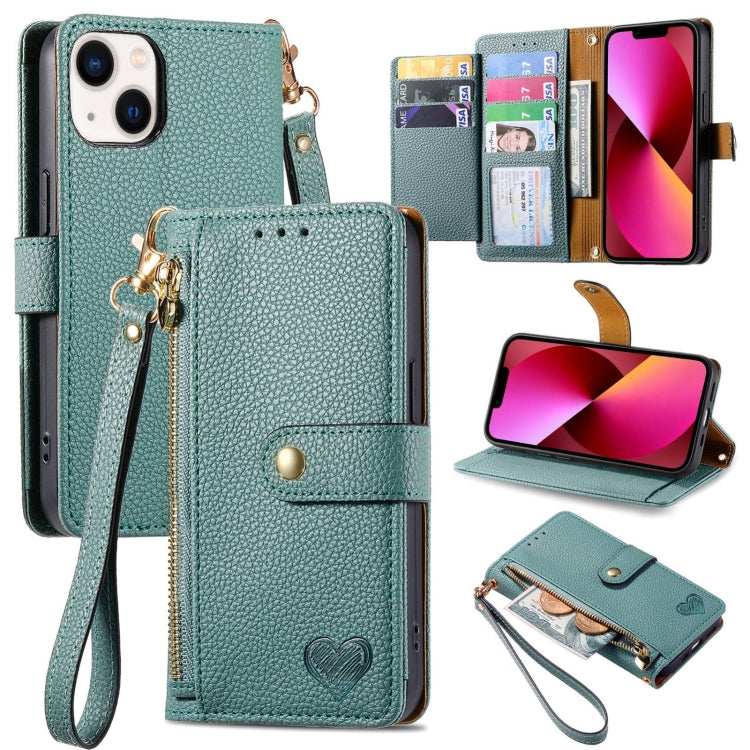 Love Zipper Lanyard Leather Phone Case, For iPhone 13, For iPhone 13 mini, For iPhone 12 mini, For iPhone 12 Pro Max, For iPhone 11 Pro Max