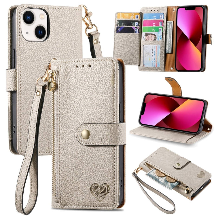 Love Zipper Lanyard Leather Phone Case, For iPhone 13, For iPhone 13 mini, For iPhone 12 mini, For iPhone 12 Pro Max, For iPhone 11 Pro Max