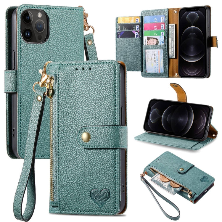 Love Zipper Lanyard Leather Phone Case, For iPhone 12 / 12 Pro, For iPhone X / XS, For iPhone 7 Plus / 8 Plus, For iPhone 6 Plus / 6s Plus, For iPhone 6 / 6s