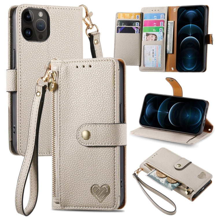 Love Zipper Lanyard Leather Phone Case, For iPhone 13, For iPhone 13 mini, For iPhone 12 mini, For iPhone 12 Pro Max, For iPhone 11 Pro Max