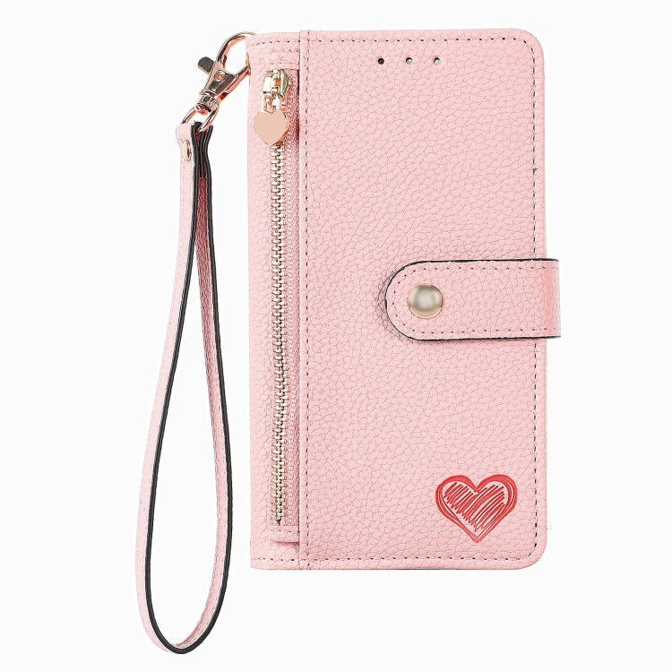 Love Zipper Lanyard Leather Phone Case, For iPhone 15 Pro Max, For iPhone 15 Pro, For iPhone 15 Plus, For iPhone 15, For iPhone 14 Plus