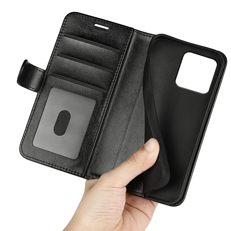 R64 Texture Horizontal Flip Leather Phone Case, For iPhone 15