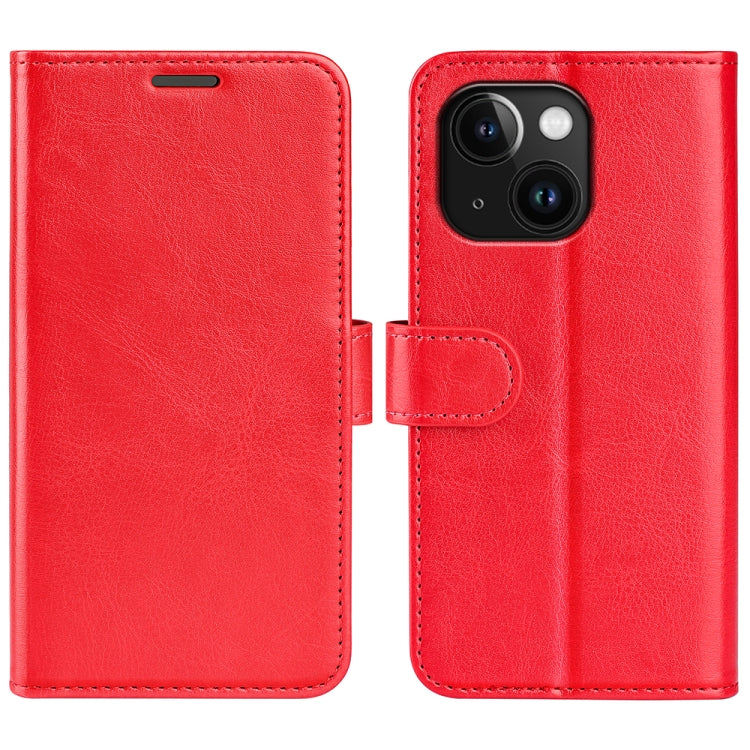 R64 Texture Horizontal Flip Leather Phone Case, For iPhone 15