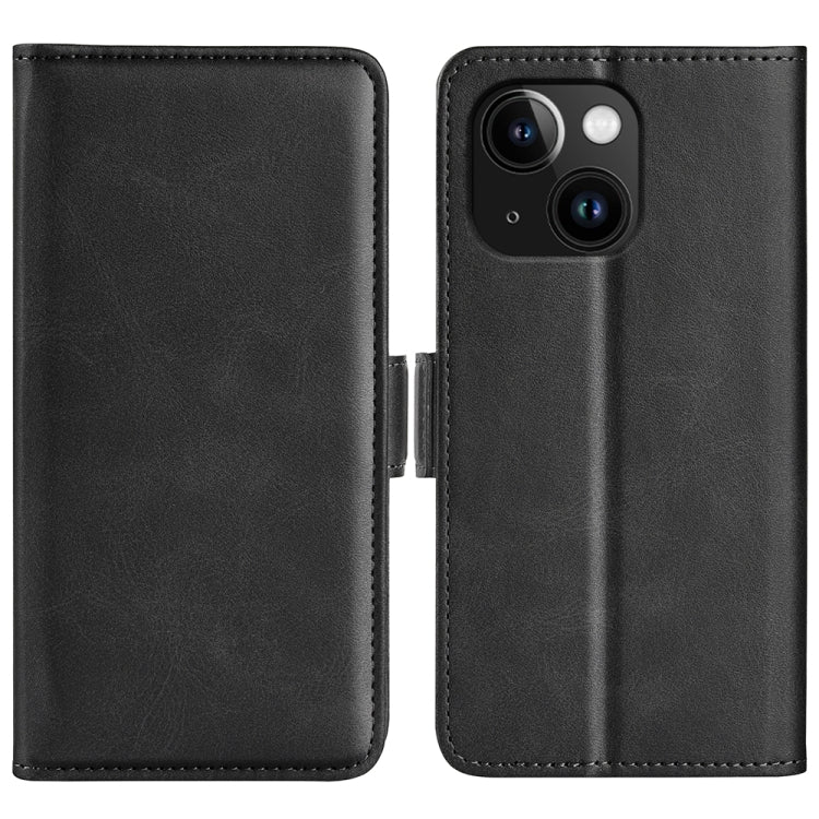 Dual-side Magnetic Buckle Horizontal Flip Leather Phone Case, For iPhone 15 Pro, For iPhone 15 Plus, For iPhone 15