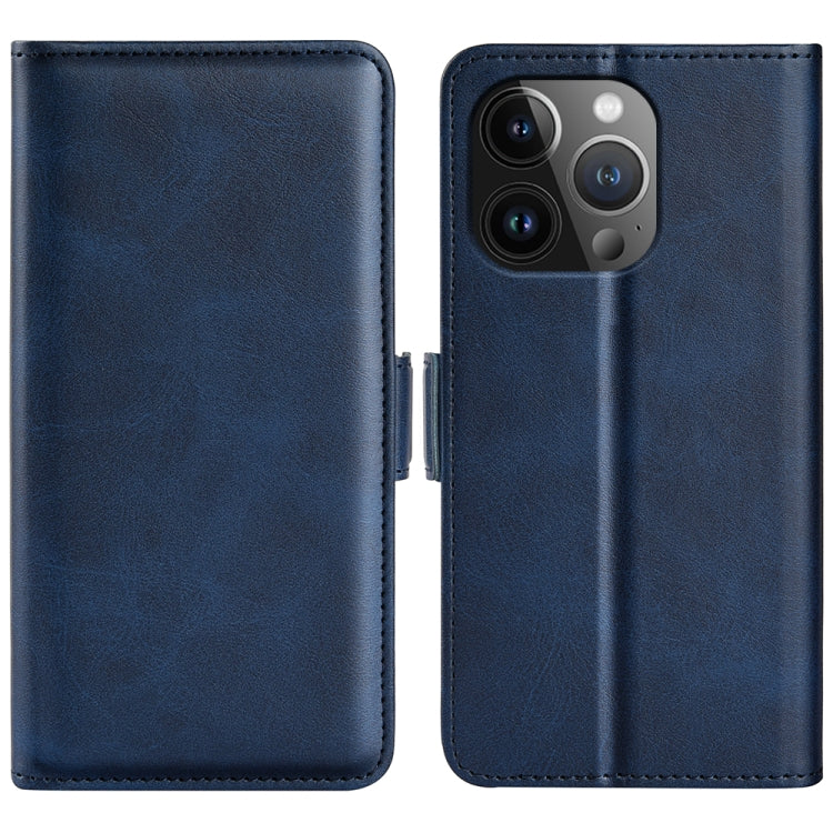 Dual-side Magnetic Buckle Horizontal Flip Leather Phone Case, For iPhone 15 Pro, For iPhone 15 Plus, For iPhone 15