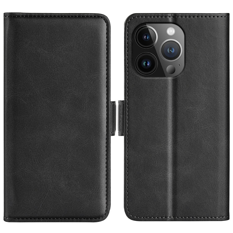 Dual-side Magnetic Buckle Horizontal Flip Leather Phone Case, For iPhone 16 Pro, For iPhone 16 Plus, For iPhone 16, For iPhone 16 Pro Max, For iPhone 16e, For iPhone 15 Pro Max