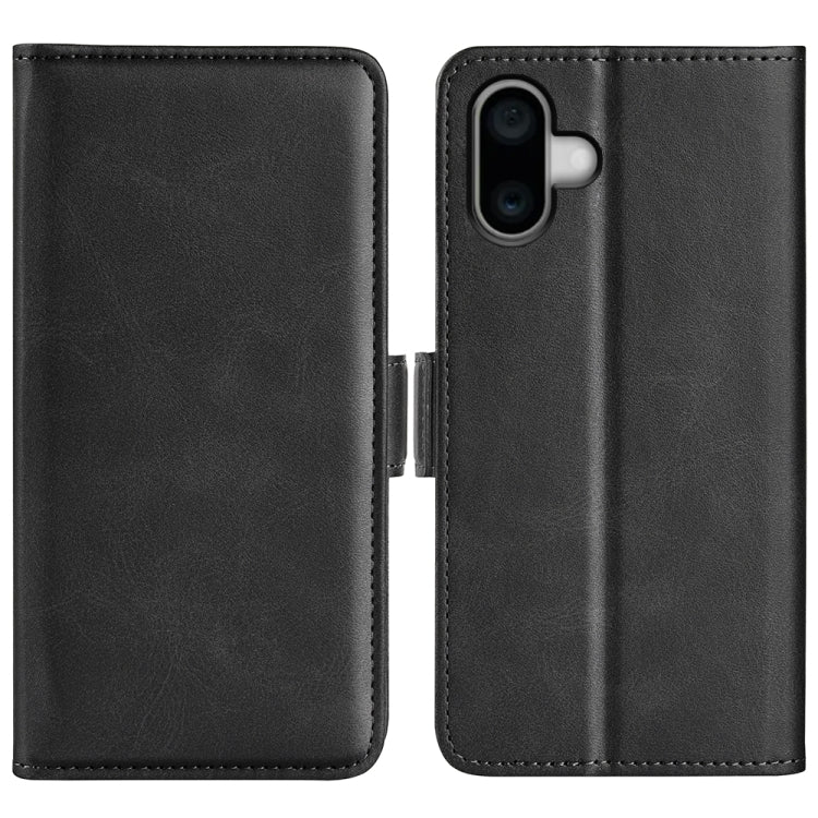 Dual-side Magnetic Buckle Horizontal Flip Leather Phone Case, For iPhone 16 Pro, For iPhone 16 Plus, For iPhone 16, For iPhone 16 Pro Max, For iPhone 16e, For iPhone 15 Pro Max