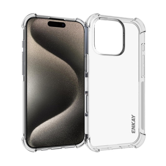 ENKAY Hat-Prince Transparent TPU Shockproof Phone Case, For iPhone 16 Pro Max, For iPhone 16 Pro, For iPhone 16 Plus, For iPhone 16, iPhone 16e, For iPhone 15 Pro Max, For iPhone 15 Pro, For iPhone 15 Plus, For iPhone 15, For MagSafe Battery Pack