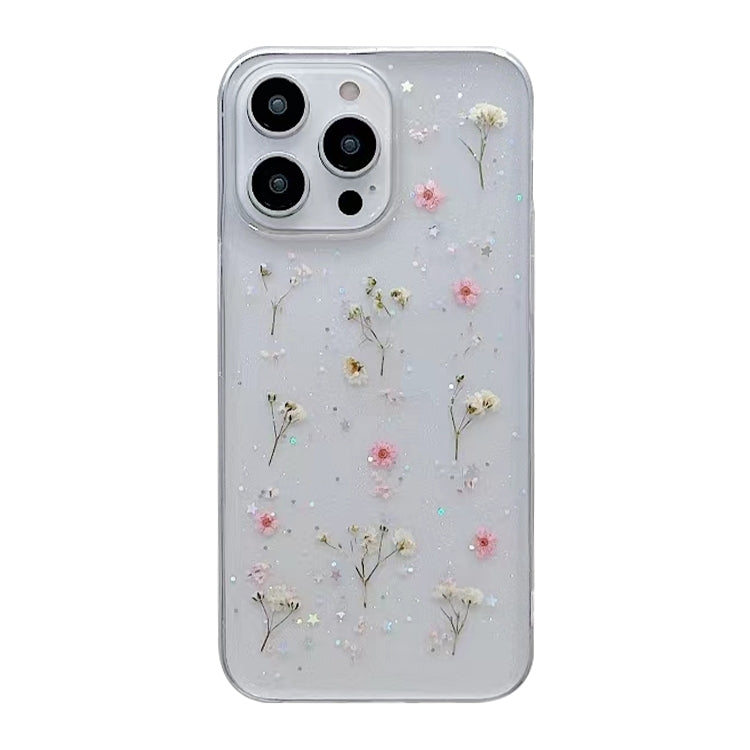 Gypsophila Flowers Pattern TPU Protective Phone Case, For iPhone 16e, For iPhone 16 Pro Max, For iPhone 16 Pro, For iPhone 16 Plus, For iPhone 16, For iPhone 15 Pro Max, For iPhone 15 Pro, For iPhone 15 Plus