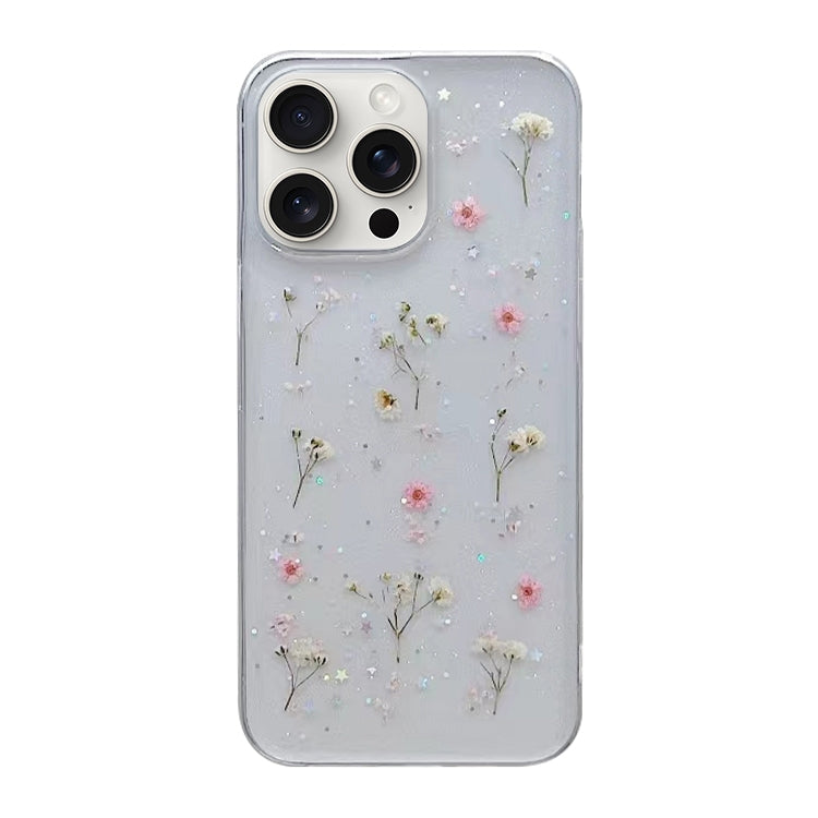 Gypsophila Flowers Pattern TPU Protective Phone Case, For iPhone 16e, For iPhone 16 Pro Max, For iPhone 16 Pro, For iPhone 16 Plus, For iPhone 16, For iPhone 15 Pro Max, For iPhone 15 Pro, For iPhone 15 Plus