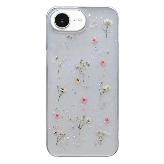 Gypsophila Flowers Pattern TPU Protective Phone Case, For iPhone 16e, For iPhone 16 Pro Max, For iPhone 16 Pro, For iPhone 16 Plus, For iPhone 16, For iPhone 15 Pro Max, For iPhone 15 Pro, For iPhone 15 Plus