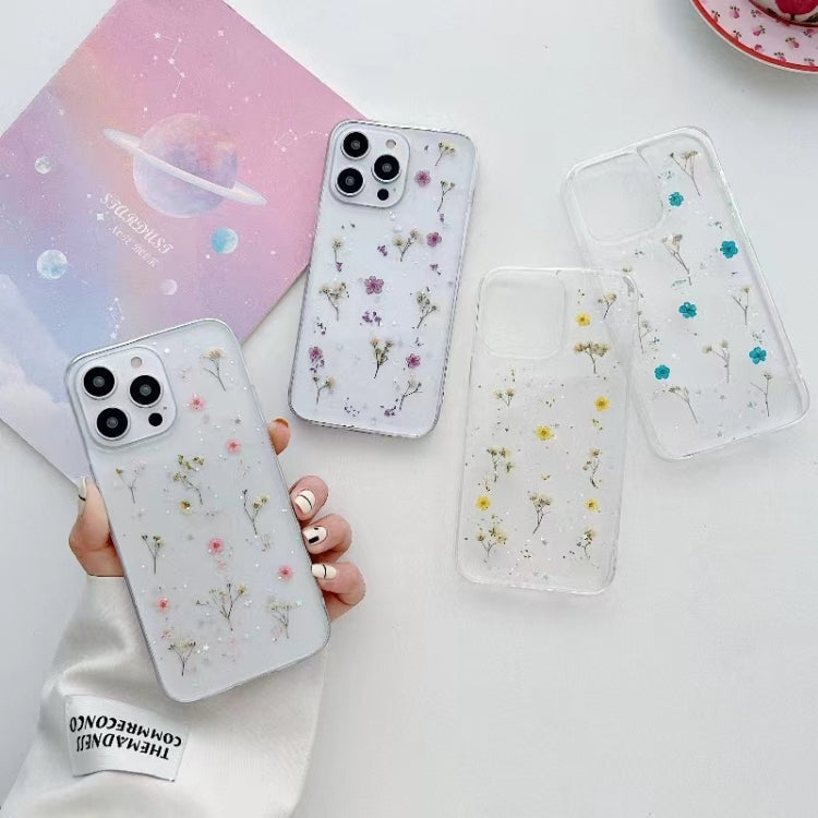 Gypsophila Flowers Pattern TPU Protective Phone Case, For iPhone 15