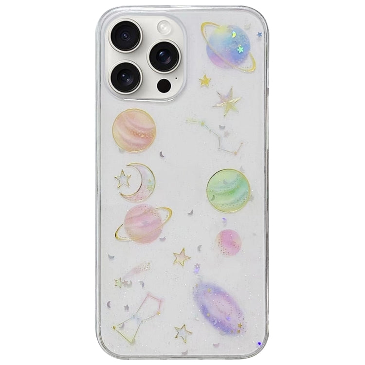 Cosmic Star Glitter Epoxy TPU Phone Case, For iPhone 16e, For iPhone 16 Pro Max, For iPhone 16 Pro, For iPhone 16 Plus, For iPhone 16, For iPhone 15 Pro Max, For iPhone 15 Pro, For iPhone 15 Plus, For iPhone 15