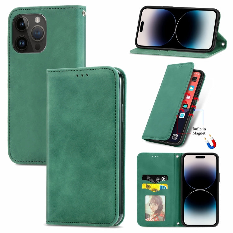 Retro Skin Feel Magnetic Flip Leather Phone Case, For iPhone 15 Pro Max, For iPhone 15 Pro, For  iPhone 15 Plus, For iPhone 15, For  iPhone 14 Plus