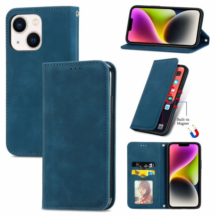 Retro Skin Feel Magnetic Flip Leather Phone Case, For iPhone 15 Pro Max, For iPhone 15 Pro, For  iPhone 15 Plus, For iPhone 15, For  iPhone 14 Plus