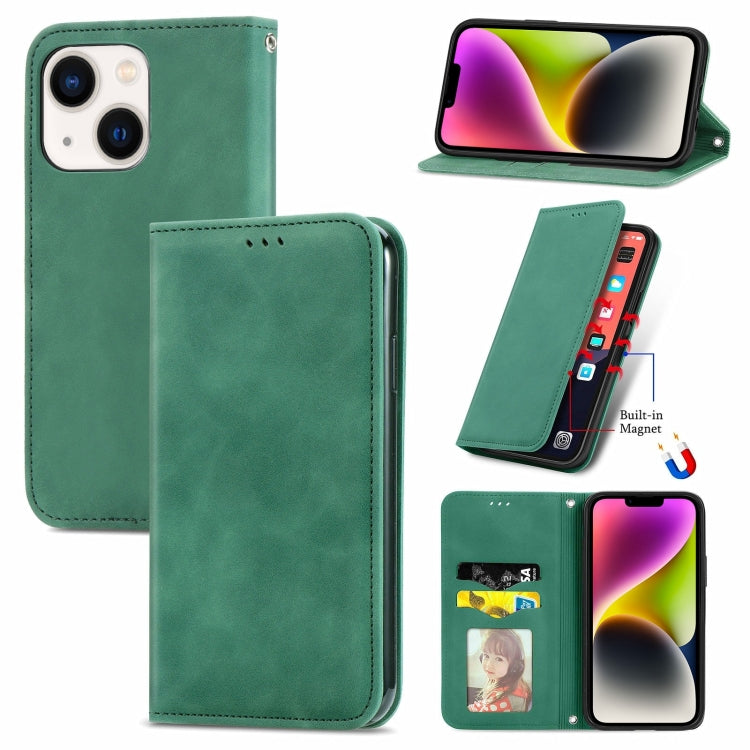 Retro Skin Feel Magnetic Flip Leather Phone Case, For iPhone 14, For iPhone 14 Pro, For iPhone 14 Pro Max