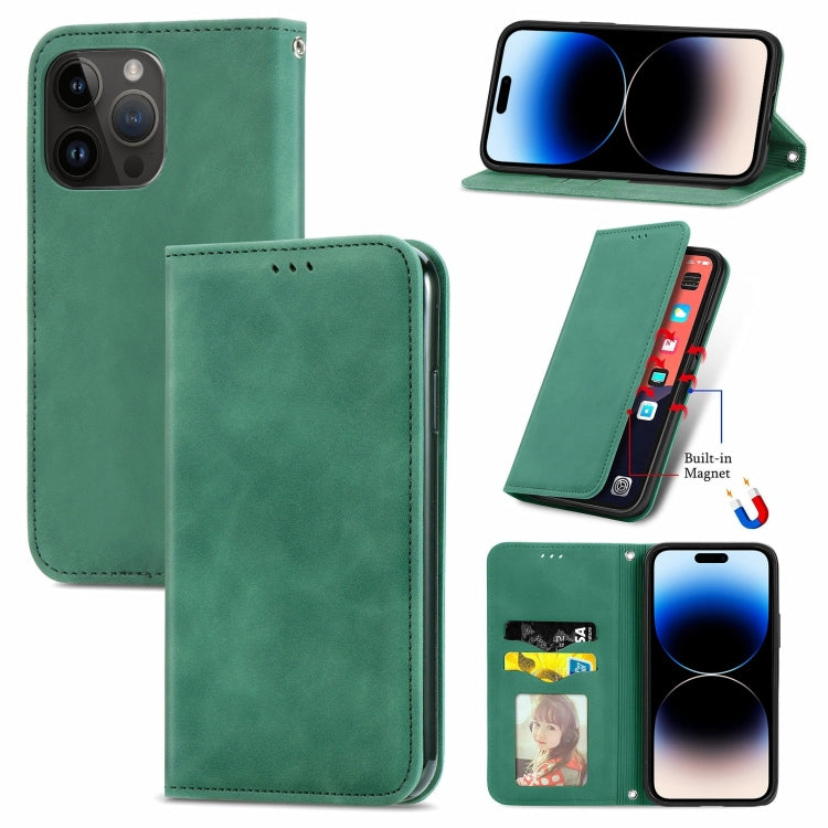 Retro Skin Feel Magnetic Flip Leather Phone Case, For iPhone 14, For iPhone 14 Pro, For iPhone 14 Pro Max