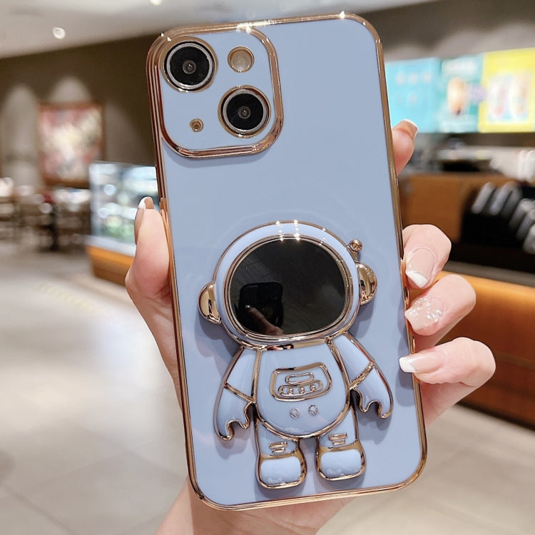 Electroplating Astronaut Holder Phone Case, For iPhone 15 Pro, For iPhone 15 Plus, For iPhone 15