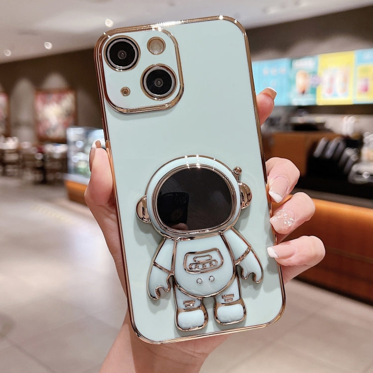 Electroplating Astronaut Holder Phone Case, For iPhone 15 Pro, For iPhone 15 Plus, For iPhone 15