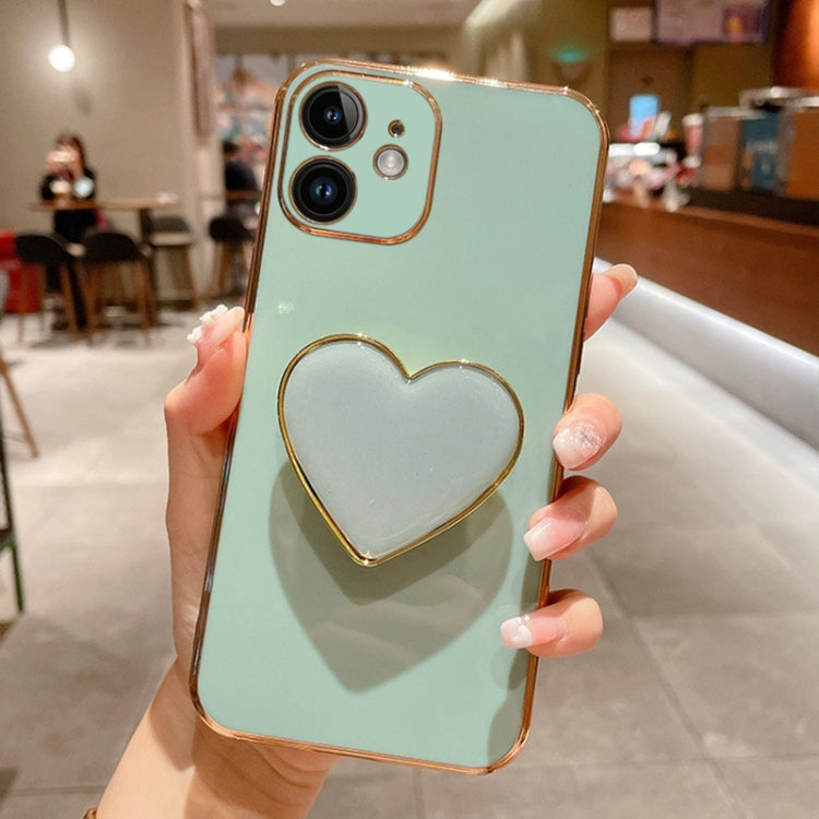 Electroplating Love Heart Holder TPU Phone Case, For iPhone 11 Pro Max, For iPhone 11, For iPhone 11 Pro, For iPhone XR, For iPhone XS Max