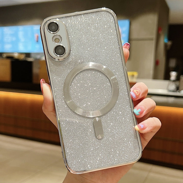 Glitter Electroplating MagSafe TPU Phone Case, For iPhone X / XS, For iPhone 7 Plus / 8 Plus