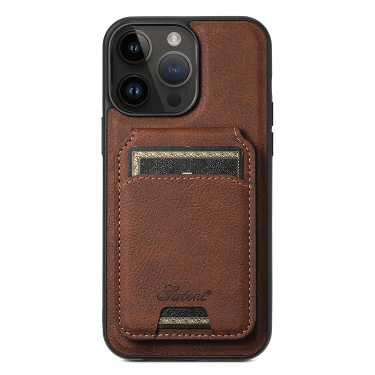 Suteni H16 Litchi Texture Leather Detachable Wallet Back Phone Case, For iPhone 15, For iPhone 14 Plus, For iPhone 14, For iPhone 14 Pro, For iPhone 14 Pro Max, For iPhone 13 Pro Max, For iPhone 13 Pro, For iPhone 13