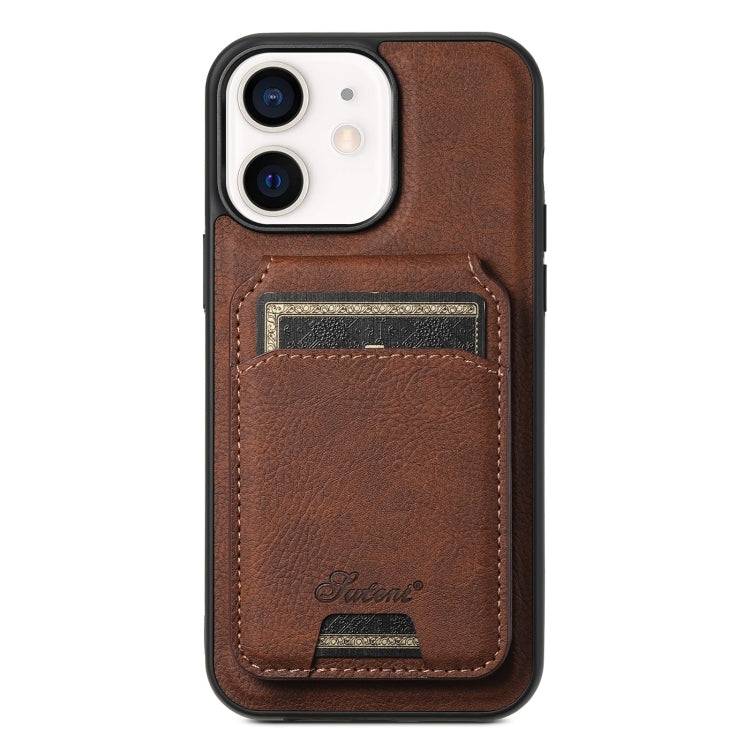 Suteni H16 Litchi Texture Leather Detachable Wallet Back Phone Case, For iPhone 12, For iPhone 12 Pro Max, For iPhone 12 Pro