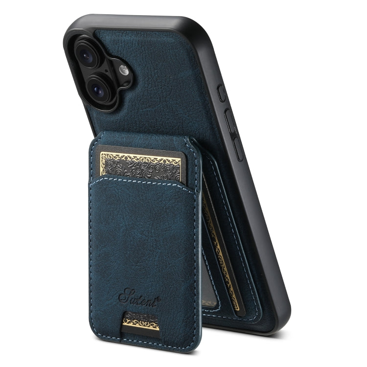 Suteni H16 Litchi Texture Leather Detachable Wallet Back Phone Case, For iPhone 16e, For iPhone 16 Pro Max, For iPhone 16 Pro, For iPhone 16 Plus, For iPhone 16, For iPhone 15 Pro Max, For iPhone 15 Pro, For iPhone 15 Plus