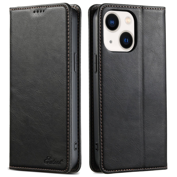 Suteni J02 Oil Wax Wallet Leather Phone Case, For iPhone 13 Pro Max, For iPhone 13 Pro, For iPhone 13, For iPhone 13 mini, For iPhone 12 Pro Max, For iPhone 12 / 12 Pro