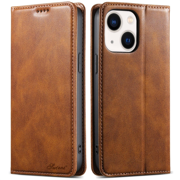 Suteni J02 Oil Wax Wallet Leather Phone Case, For iPhone 13 Pro Max, For iPhone 13 Pro, For iPhone 13, For iPhone 13 mini, For iPhone 12 Pro Max, For iPhone 12 / 12 Pro