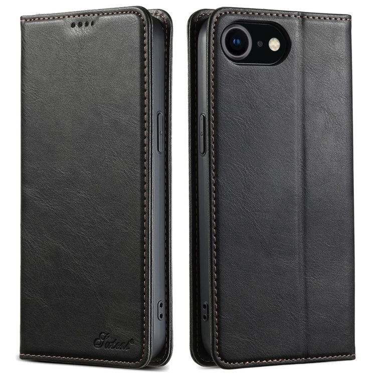 Suteni J02 Oil Wax Wallet Leather Phone Case, For iPhone 7 / 8 / SE 2022, For iPhone X / XS, For iPhone 7 Plus / 8 Plus