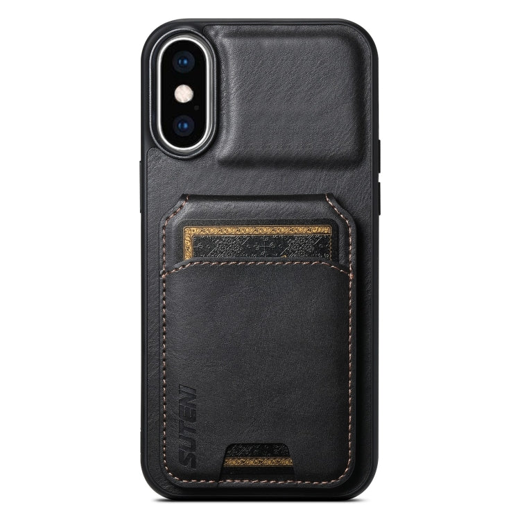 Suteni H02 Leather Wallet Stand Back Phone Case, For iPhone X / XS, For iPhone XR, For iPhone XS Max, For iPhone 12 / 12 Pro