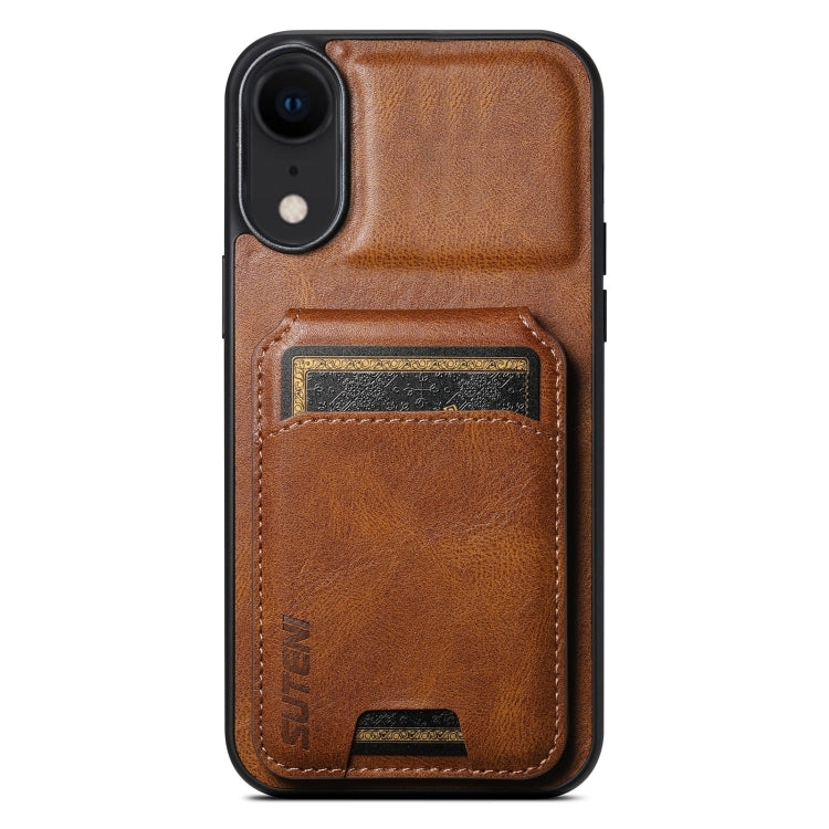 Suteni H02 Leather Wallet Stand Back Phone Case, For iPhone X / XS, For iPhone XR, For iPhone XS Max, For iPhone 12 / 12 Pro