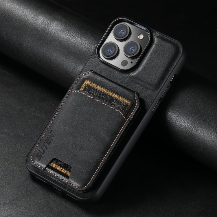 Suteni H02 Leather Wallet Stand Back Phone Case, For iPhone X / XS, For iPhone XR, For iPhone XS Max, For iPhone 12 / 12 Pro