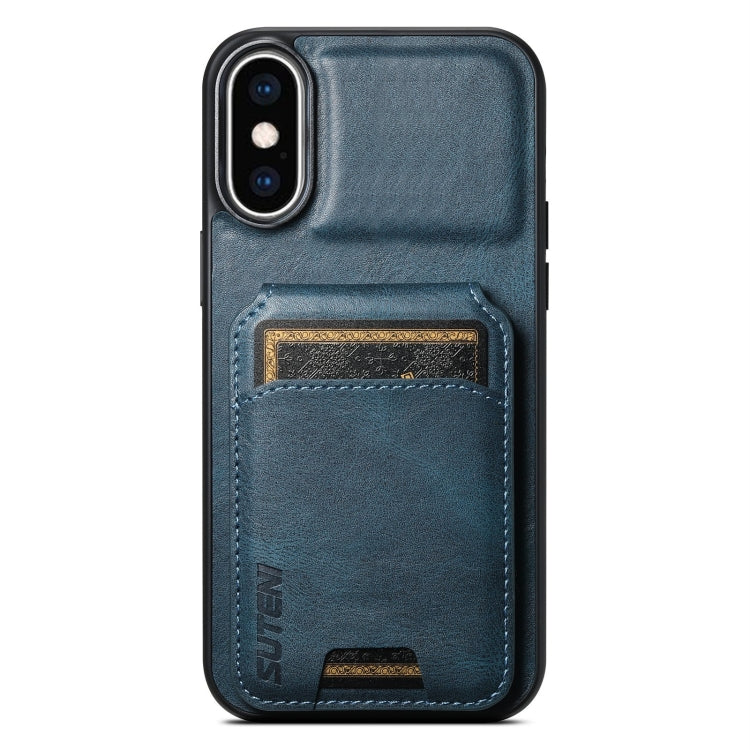 Suteni H02 Leather Wallet Stand Back Phone Case, For iPhone X / XS, For iPhone XR, For iPhone XS Max, For iPhone 12 / 12 Pro