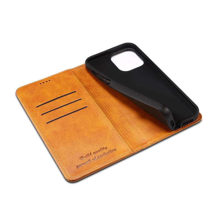 Suteni Calf Texture Horizontal Flip Leather Phone Case, For iPhone 15