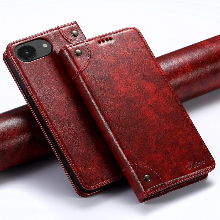 Suteni Baroque Calf Texture Buckle Wallet Leather Phone Case, For iPhone 16e, For iPhone 16 Pro Max, For iPhone 16 Pro, For iPhone 16 Plus, For iPhone 16, For iPhone 15 Pro Max