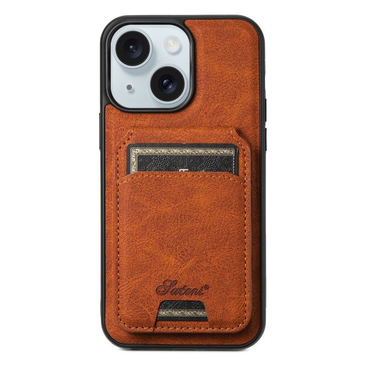 Suteni H17 Litchi Texture Leather MagSafe Detachable Wallet Phone Case, For iPhone 16e, For iPhone 16 Pro Max, For iPhone 16 Pro, For iPhone 16 Plus, For iPhone 16, For iPhone 15 Pro Max, For iPhone 15 Pro, For iPhone 15 Plus