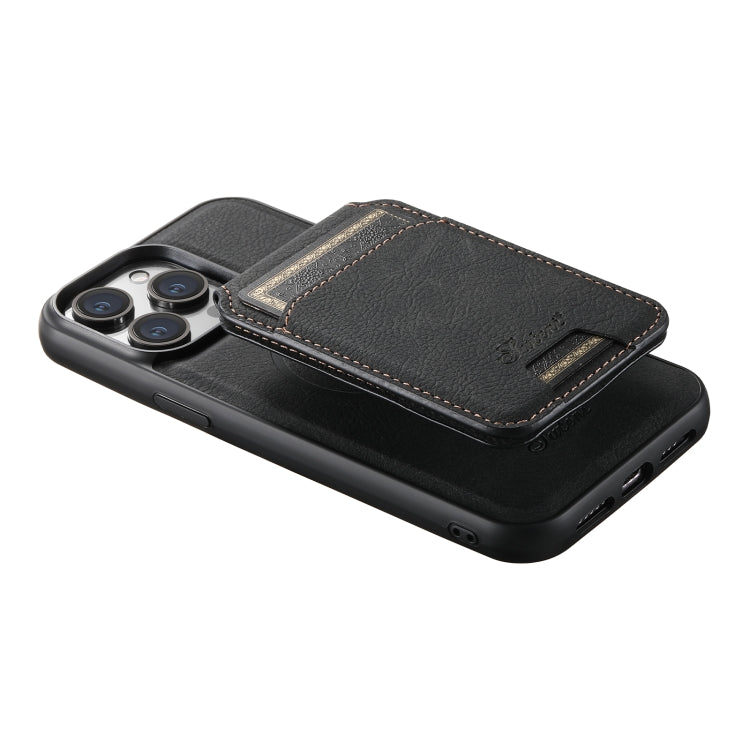 Suteni H17 Litchi Texture Leather MagSafe Detachable Wallet Phone Case, For iPhone 15, For iPhone 14 Plus, For iPhone 14, For iPhone 14 Pro, For iPhone 14 Pro Max, For iPhone 13 Pro Max, For iPhone 13 Pro, For iPhone 13