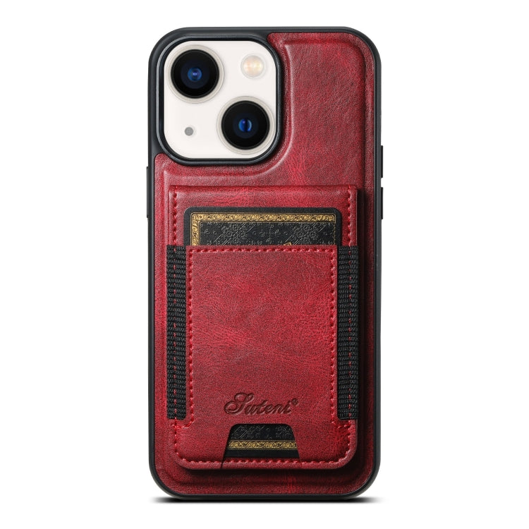 Suteni H17 Oil Eax Leather MagSafe Detachable Wallet Phone Case, For iPhone 14 Pro Max, For iPhone 13 Pro Max, For iPhone 13 Pro, For iPhone 13, For iPhone 12, For iPhone 12 Pro Max