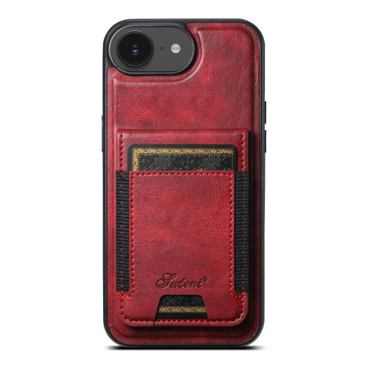 Suteni H17 Oil Eax Leather MagSafe Detachable Wallet Phone Case, For iPhone 16e, For iPhone 16 Pro Max, For iPhone 16 Pro, For iPhone 16 Plus, For iPhone 16, For iPhone 15 Pro Max