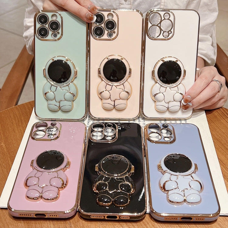 Embrace Stars Electroplating Astronaut Holder Phone Case, For  iPhone 12 mini, For iPhone 11 Pro Max, For iPhone 11, For iPhone 11 Pro, For iPhone X / XS