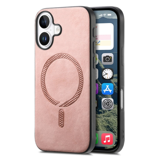 Solid Color Retro Magsafe PU Back Cover Phone Case, For iPhone 16, For iPhone 15 Pro Max, For iPhone 15 Pro, For iPhone 15 Plus