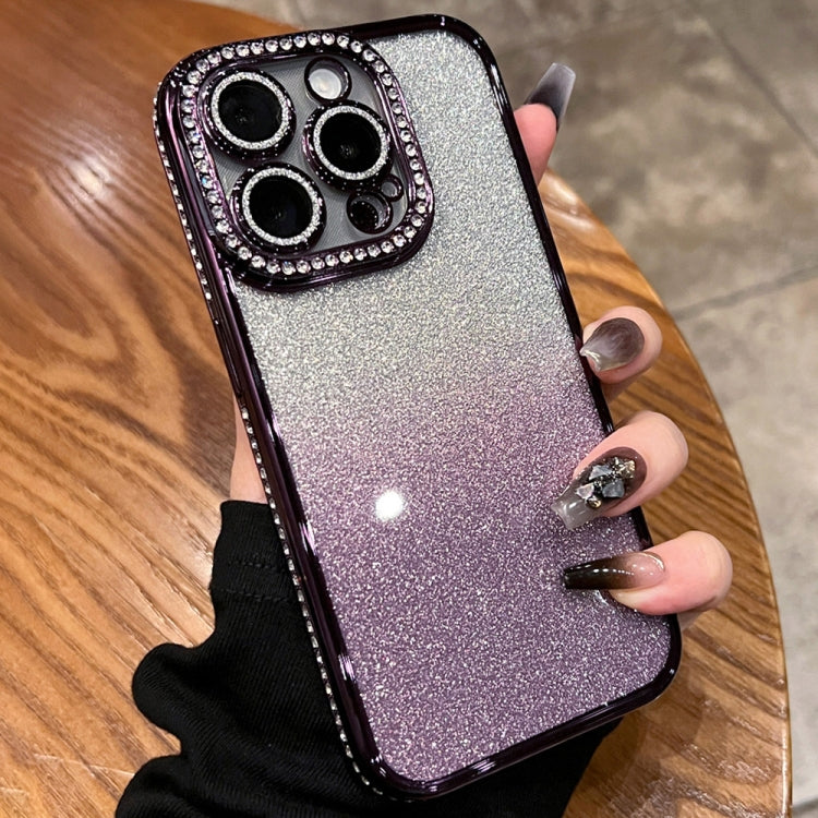 Diamond Gradient Glitter TPU Phone Case, For iPhone 15 Pro, For iPhone 15 Plus, For iPhone 15, For iPhone 14 Plus, For iPhone 14