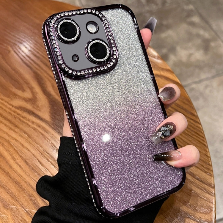 Diamond Gradient Glitter TPU Phone Case, For iPhone 15 Pro, For iPhone 15 Plus, For iPhone 15, For iPhone 14 Plus, For iPhone 14